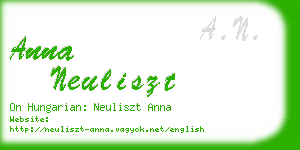 anna neuliszt business card